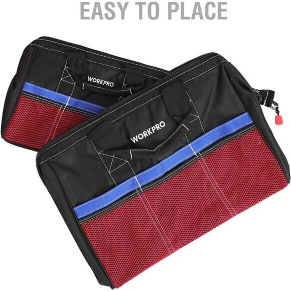 Tool Bag, 13-inch & 18-inch Tool Storage Bag, Zip-Top Wide Mouth Tool Tote Bag - Picture 7 of 7